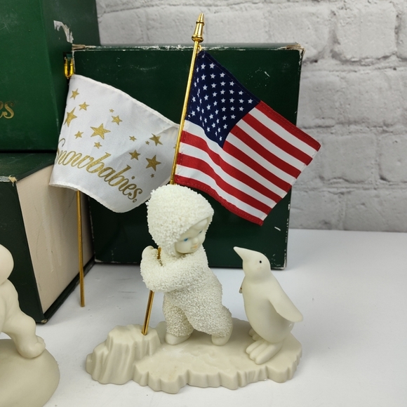 Snowbabies Its a Grand Old Flag Show your Stripes Frosty Forest Lot Dept 56 Lot - Picture 5 of 16